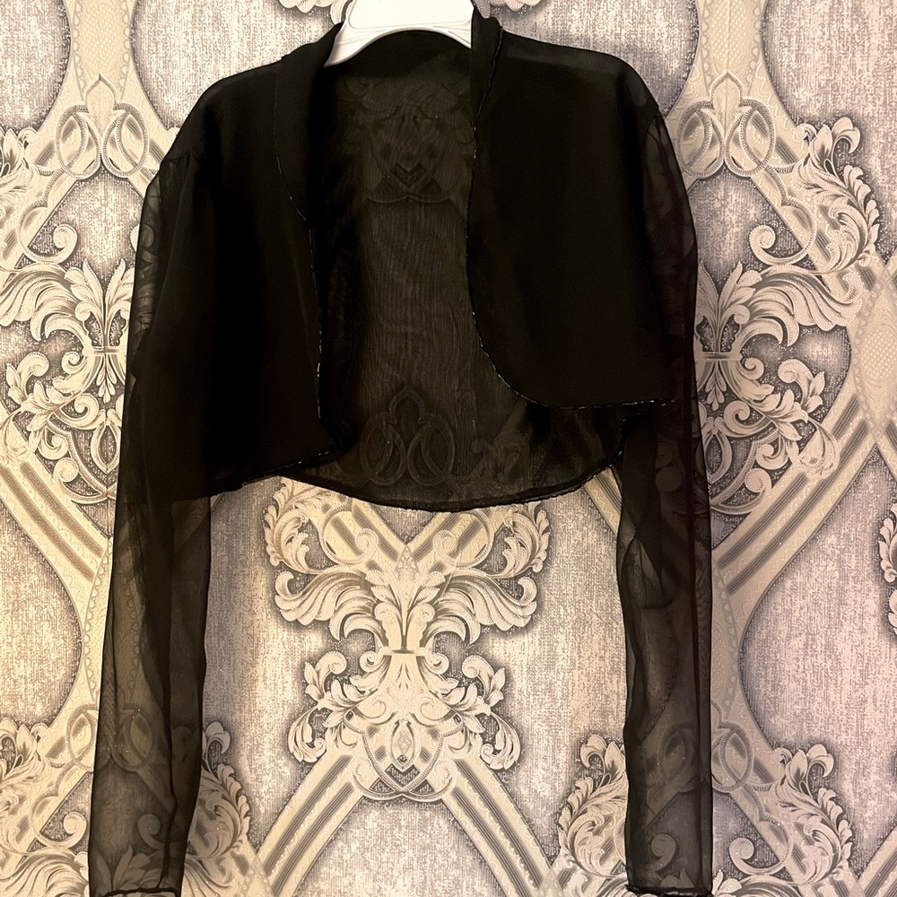 Vintage black beaded shawl, shoulder cover for prom, wedding evening wear!
